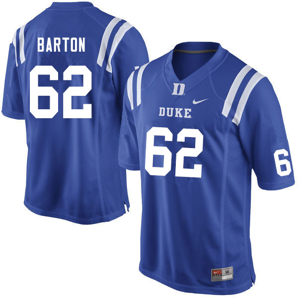 Duke Blue Devils #62 Graham Barton College Football Jerseys Sale-Blue